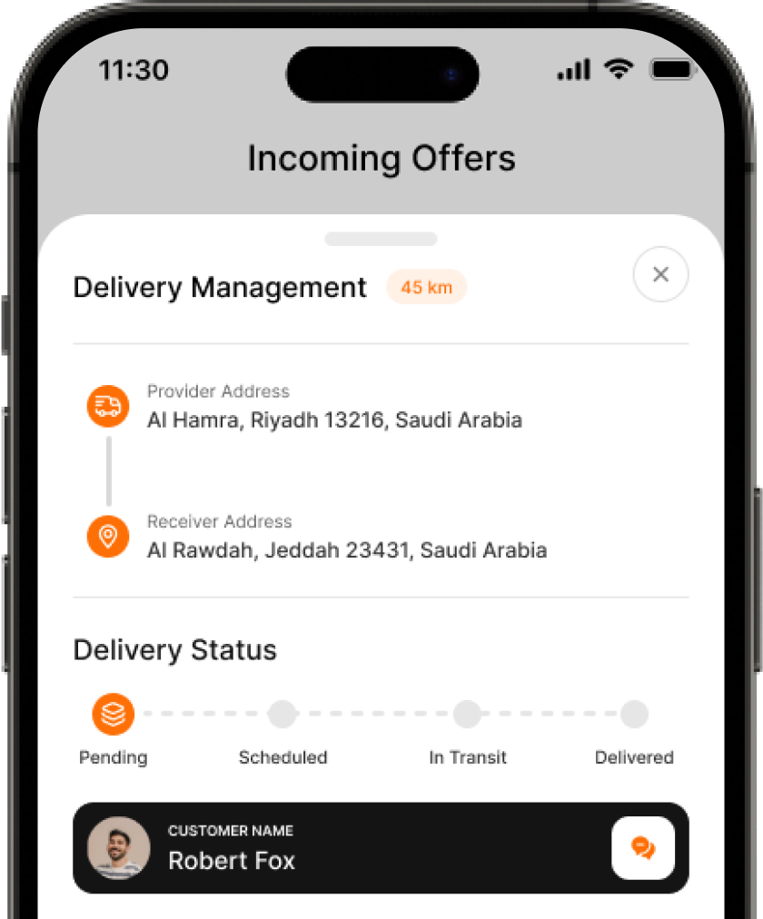 Bidding flow screen